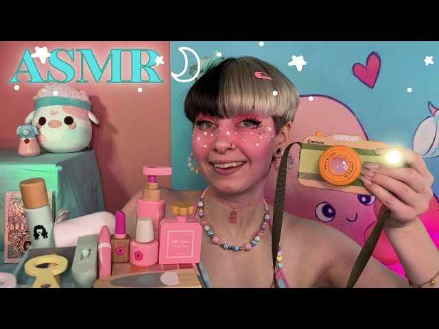 Wooden Makeup and Hair Styling with Photoshoot! 📸 ASMR Soft Spoken Roleplay with Layered Sounds