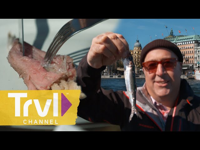 Putrefied Herring & Smoked Roe in Stockholm | Bizarre Foods With Andrew Zimmern | Travel Channel