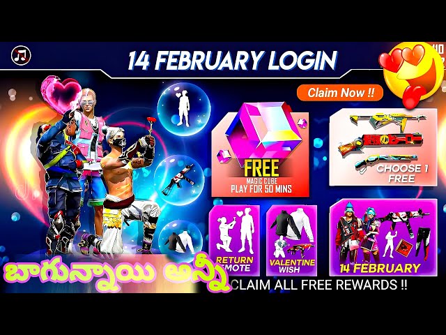 💖Valentine Event Rewards 2025 | 🌷Rose Emote Return? | Cobra Bundle Return😍 | Free Fire New Event💯