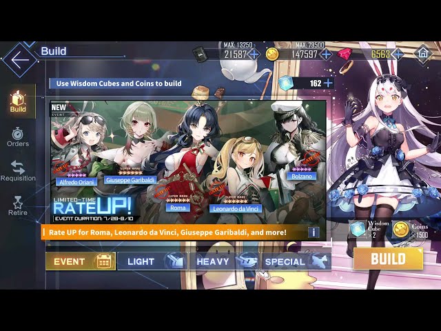 Azur Lane: New [Aquilifer's Ballade] Event 80 Time Build (160 Cube)