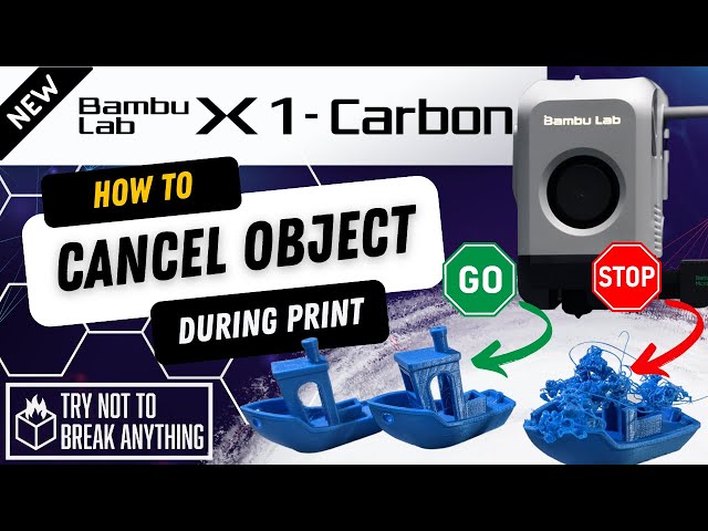 How to CANCEL PRINT on a SINGLE or MULTIPLE Objects during print on BambuLab X1 Carbon  NEW FEATURE!