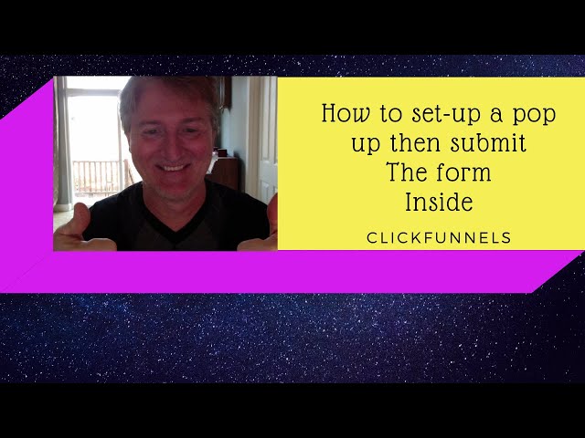 How to set-up a pop up then submit the form