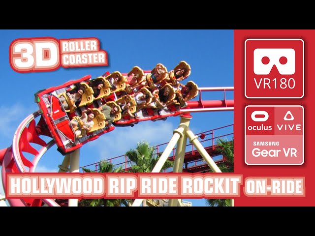 VR Roller Coaster Hollywood Rip Ride Rockit | VR 360 VR180 3D onride POV | Universal Studios Orlando