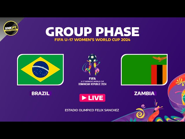 🟡 BRAZIL vs ZAMBIA FIFA U-17 WOMEN'S WORLD CUP 2024 FIXTURES TODAY Preview & Predictions