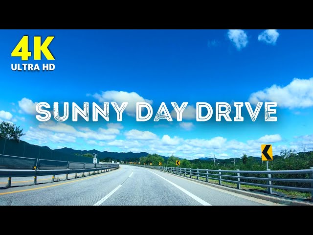 4k Drive | Sunny Day Drive to Pyeongchang-gun, South Korea  | Driving while listening to sweet music