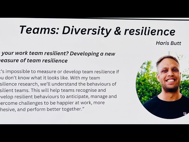 Teams Diversity & Resilience By Haris Butt Msc Psychology  University Of Canterbury New Zealand 🇳🇿