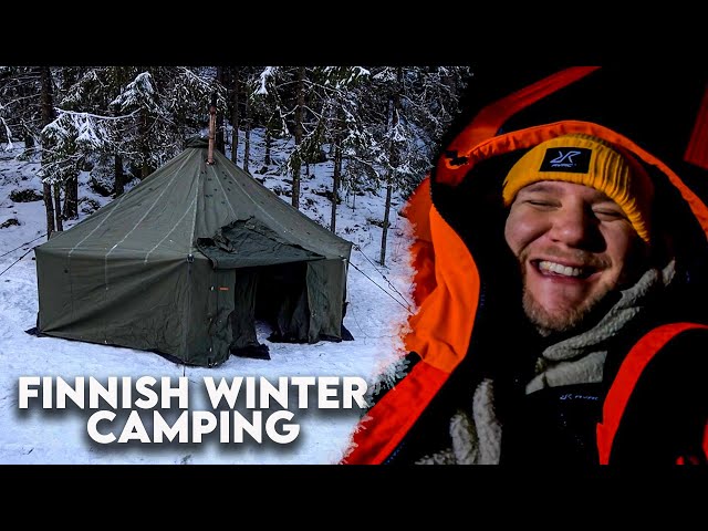 My First FINNISH WINTER Camping Experience