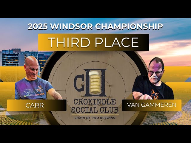 Windsor Crokinole Championship Third Place Carr VS Van Gammeren