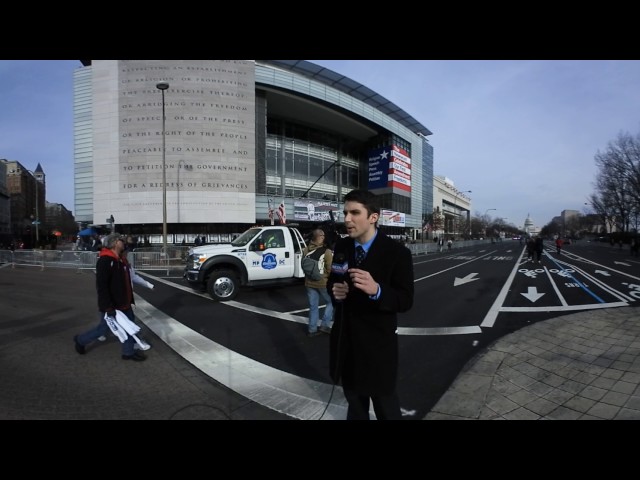 WEBN News Inauguration Parade Preparations Live Shot 360 View