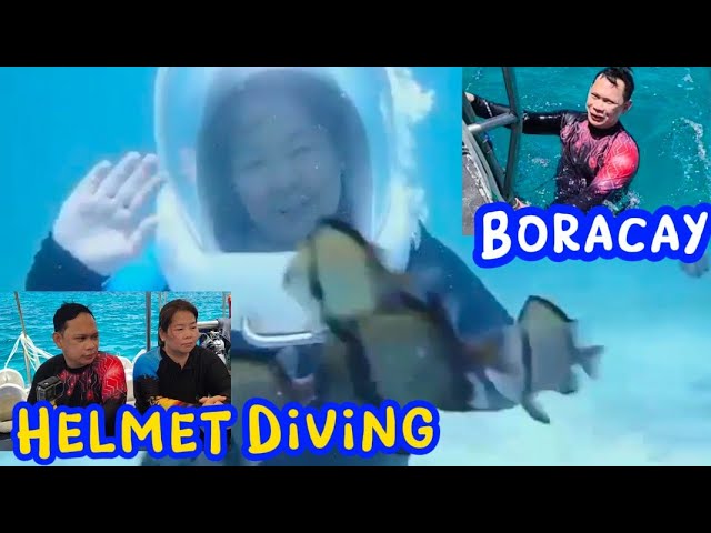 Boracay Helmet Diving w/ guest mam' Nancy & sir Emman || by: Rene Cosido