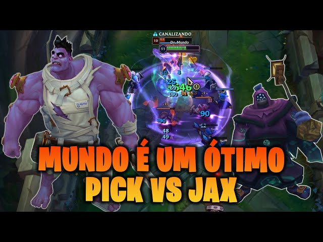 MUNDO É UM ÓTIMO PICK VS JAX (DR. MUNDO VS JAX)| League of Legends | Nasus