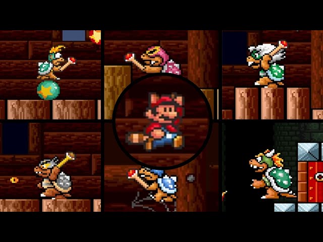 Super Mario Bros 3. Super Mario All Stars (SNES, 1993) - All Bosses (original format TV, HD 60ᶠᵖˢ)