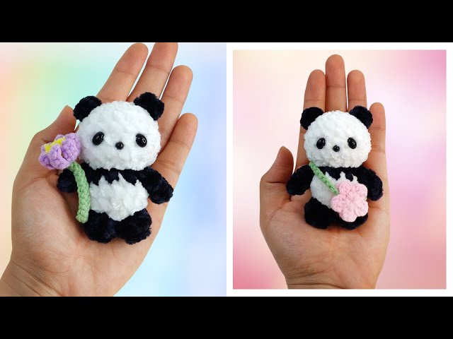 Crochet Panda Pattern - Quick & Easy Amigurumi Panda Use Chenille Yarn