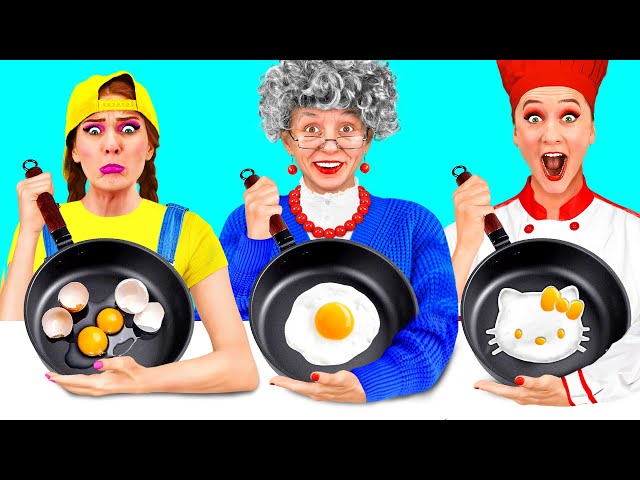 Me vs Grandma Cooking Challenge | Funny Food Hacks by TeenTeam Challenge