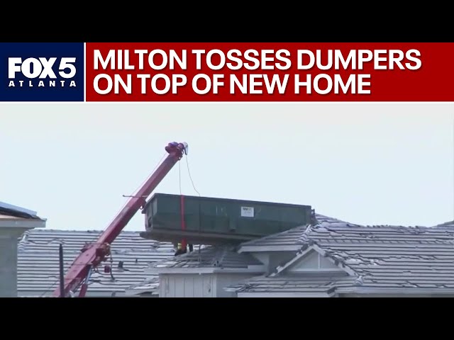 Milton throws dumpster on top of home | FOX 5 News