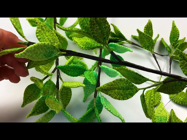 Crochet Leaves and Stems - Laurel Foliage