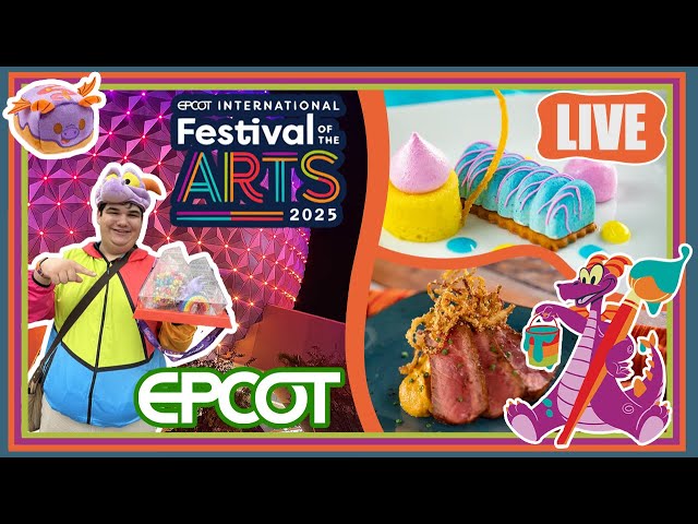 🔴Live: Night at EPCOT's Festival of the Arts! - Rides, Food & Luminous - Disney World Livestream