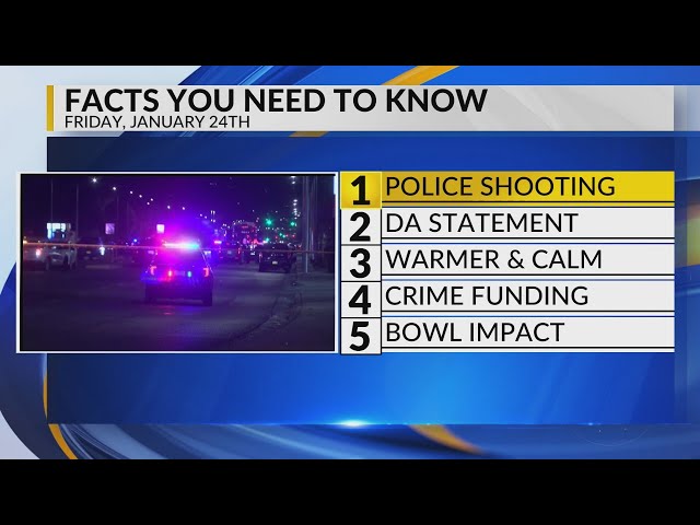 KRQE Newsfeed: Police shooting, DA statement, Warmer and calm, Funding request, Bowl impact