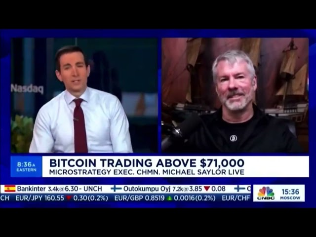 SAYLOR: 🟠 Bitcoin is going to "eat" gold live on CNBC