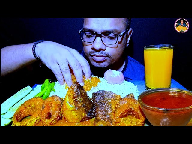 ASMR🔥 SPICY BGI FISH CURRY, FISH CURRY WITH RICE EATING, EXTRA GRAVY, SALAD,#asmr #mukbang #psk 🙏🙏