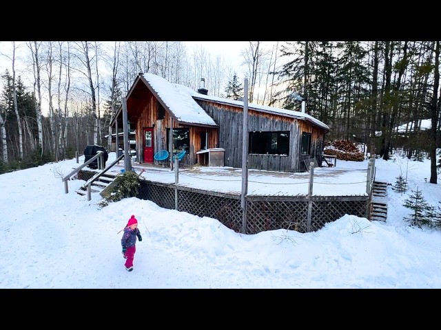 Young Family Living in the Forest | OFF GRID in Canada's North