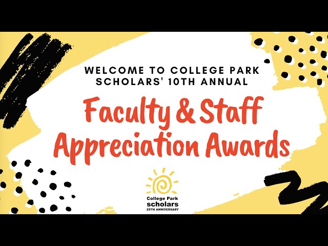 2020 Scholars Faculty and Staff Appreciation Awards