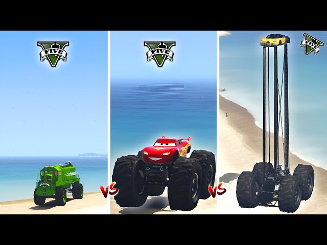 GTA 5 BIGGEST vs MEDIUM vs TALLEST MONSTER TRUCK