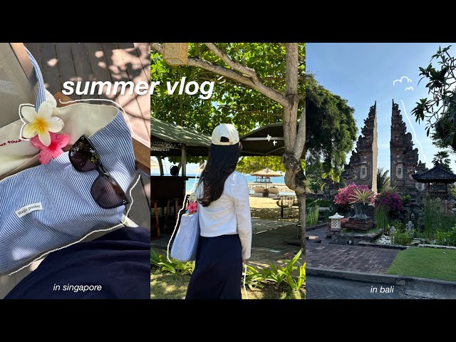 summer vlog ☀️ in bali & singapore, changi jewel, resort activities, moving to singapore?, errands