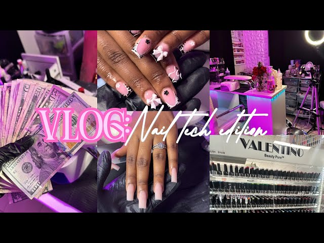 Day In My Life as a Nail Tech : How much I made , nail runs & and chitchats