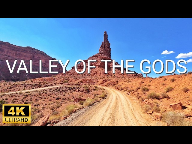 Valley of the Gods, Utah Scenic Drive  - East to West - 4K Driving Adventure