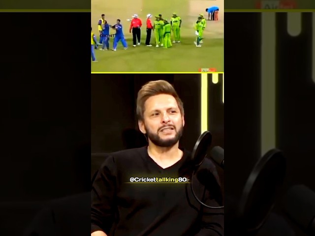 Shahid Afridi talking about Indian cricketer fight #shorts #cricket #youtubeshorts #trending