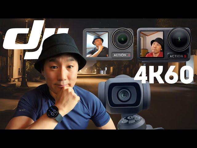 4K60 - DJI Action 5 Pro vs. Action 4 vs. Pocket 3 | Evening Comparison