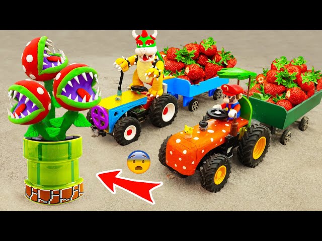 Top diy tractor making Wood Bridge Construction | Mario vs Challenge Rescues Princess