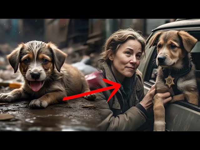 A Weak Puppy Left to Die Is Adopted by a Kind Woman and Becomes a Hero Police Dog, and Then Shock…