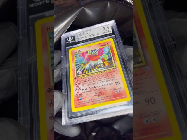 Ho-Oh 1st Edition | Grade? | #pokemon repair | TCG Clean  #pokemoncards