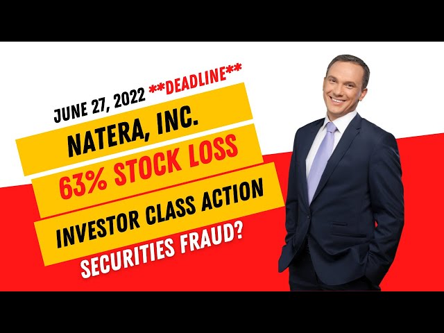 $NTRA NTRA Stock News Update (#NTRA) Natera STOCKHOLDERS Class Action Lawsuit Natera Inc Alert $NTRA