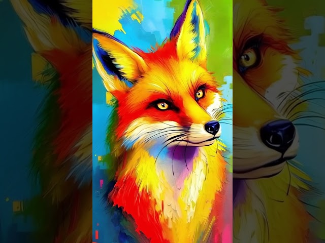 Drawn fox