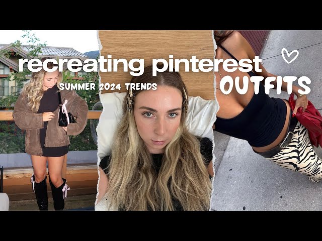 recreating pinterest outfits for summer 2024 | trendy and cute ✨👜📷