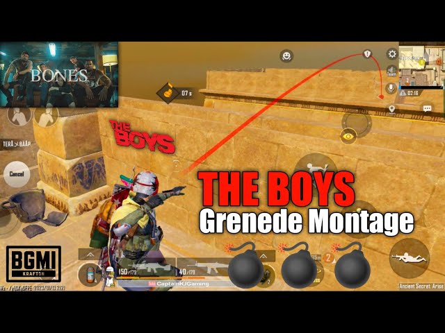 The Boys❣️60 FPS BGMI Grenede Montage💣|| The Boys❣️Bones 60 FPS BGMI Montage🔥|| CaptainKJGaming.