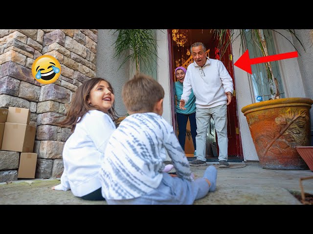 Leaving my kids on their Grandparents' Doorstep Prank🤣❤️