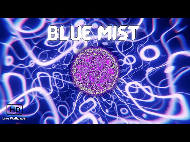 VJ Loop Psychedelic Background / Screensaver / Wallpaper (1 Hour) - Blue Mist (HD)