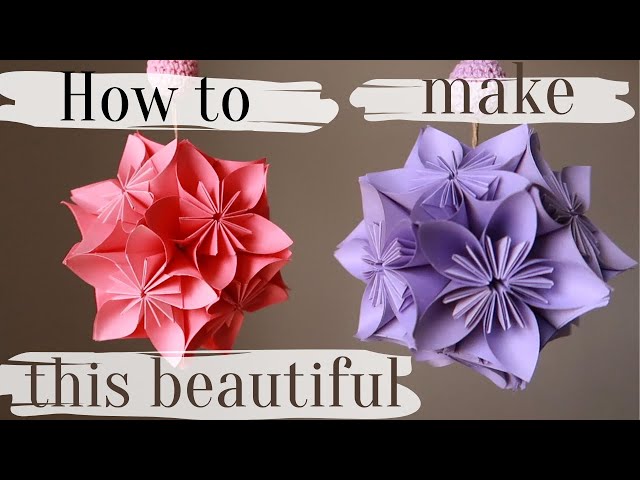 Paper Flower Sphere. Easy! ) simple origami! DIY paper flowers decor