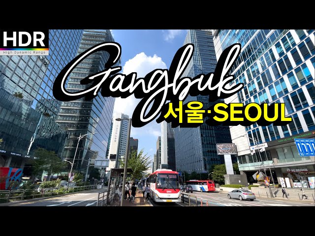 [4K HDR] Seoul Walking Tour - Autumn walk in downtown Gangbuk, Seoul 🇰🇷 Seoul, South Korea, 60fps