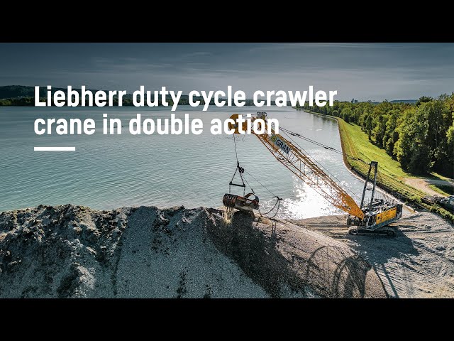 Liebherr duty cycle crawler crane in double action - HS 8100 and HS 8130