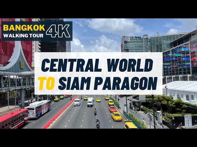 Central World To Siam paragon - Walk with me  - Bangkok & Thailand Nightlife [4k 60fps]