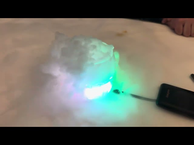 Dry Ice (at Indian restaurant) with my illuminated coaster