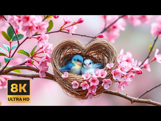 Happy Valentine Day 2025 💖 Relaxing Piano Music with Birds Songs 8K🕊️Healing Music To Relieve Stress