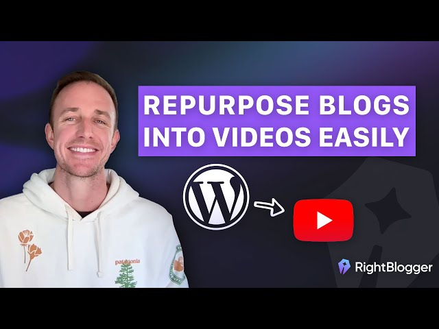 Turn Your Blog Posts Into YouTube Videos in Minutes! (Video to Blog)