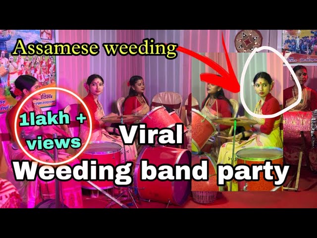 Guwahati chariaali bodo song || Girls viral band party || Assamese weeding band party @akhilmaxing