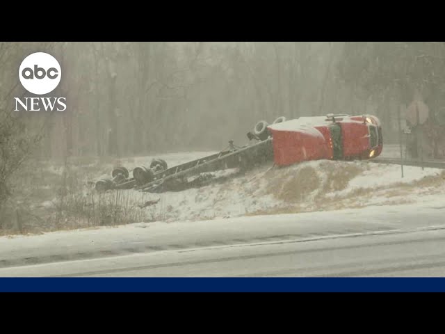 Texas to Florida, rare snow storm slams deep South